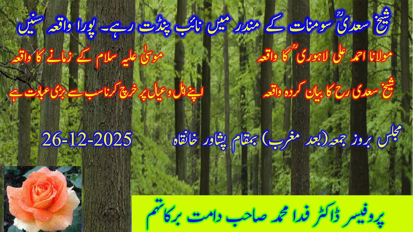 شیخ سعدیؒ سومنات کے مندر میں نائب پنڈت رہے۔ پورا واقعہ سنیں