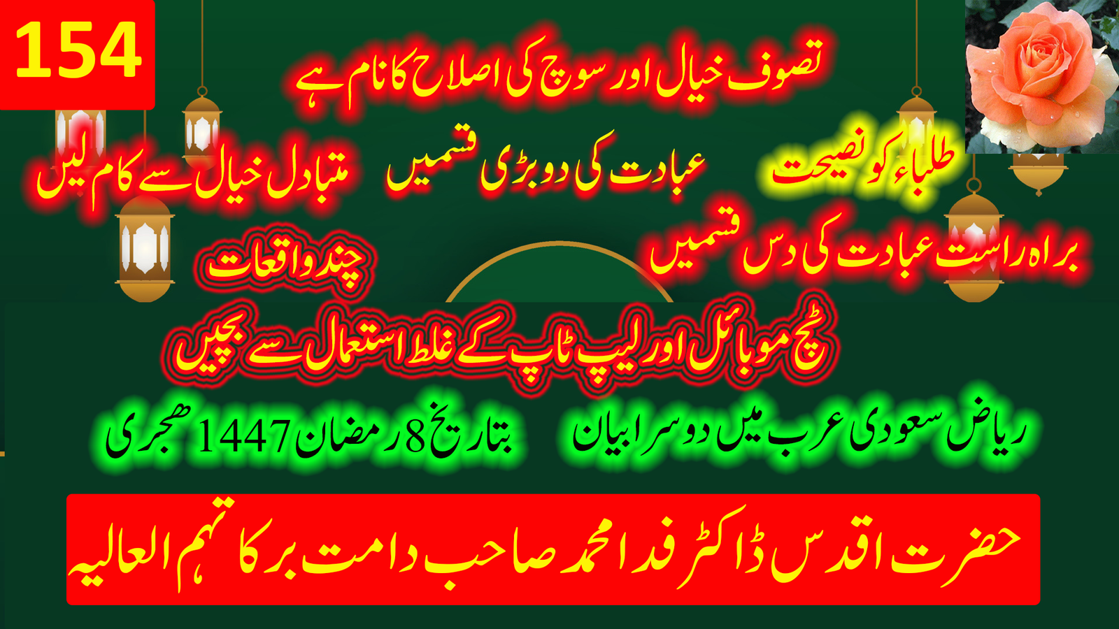 تصوف خیال اور سوچ کی اصلاح کا نام ہے | حضرت ڈاکٹر فدا محمد صاحب