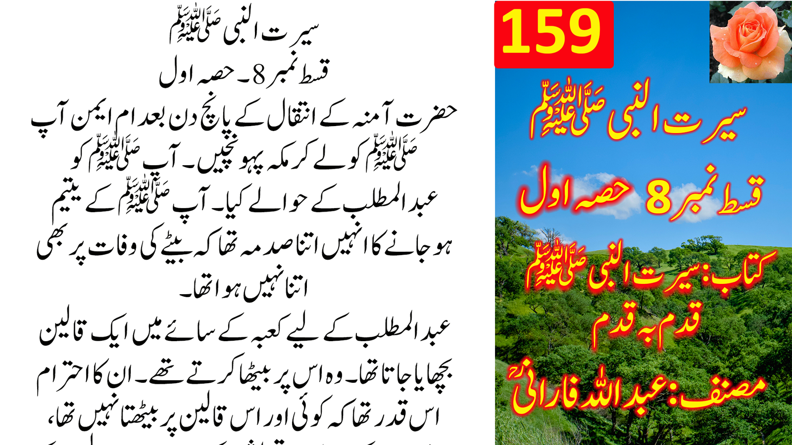 سیرت النبی ﷺ — قسط نمبر 8 (حصہ اول): حضرت عبدالمطلب کی محبت اور رسول اللہ ﷺ کے بچپن کے واقعات