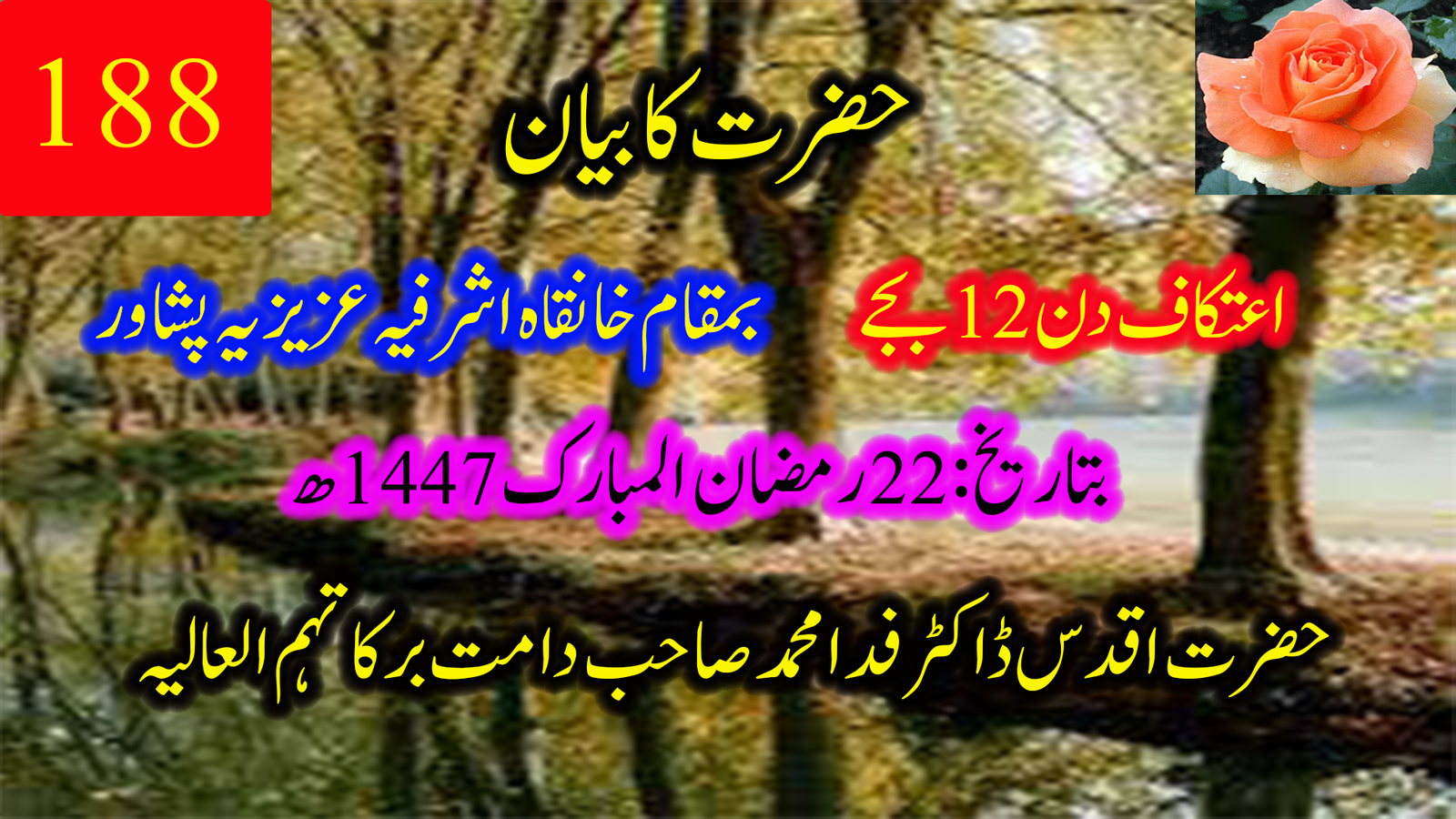 197۔ حضرت کا بیان — اعتکاف، دن 12 بجے | حضرت ڈاکٹر فدا محمد صاحب دامت برکاتہم العالیہ